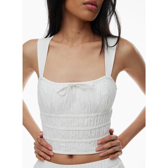 Aritzia Sunday Best Martine Poplin Top - White - Picture 6 of 8